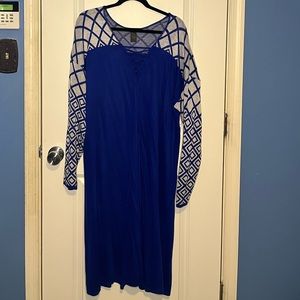 Blue sweater dress